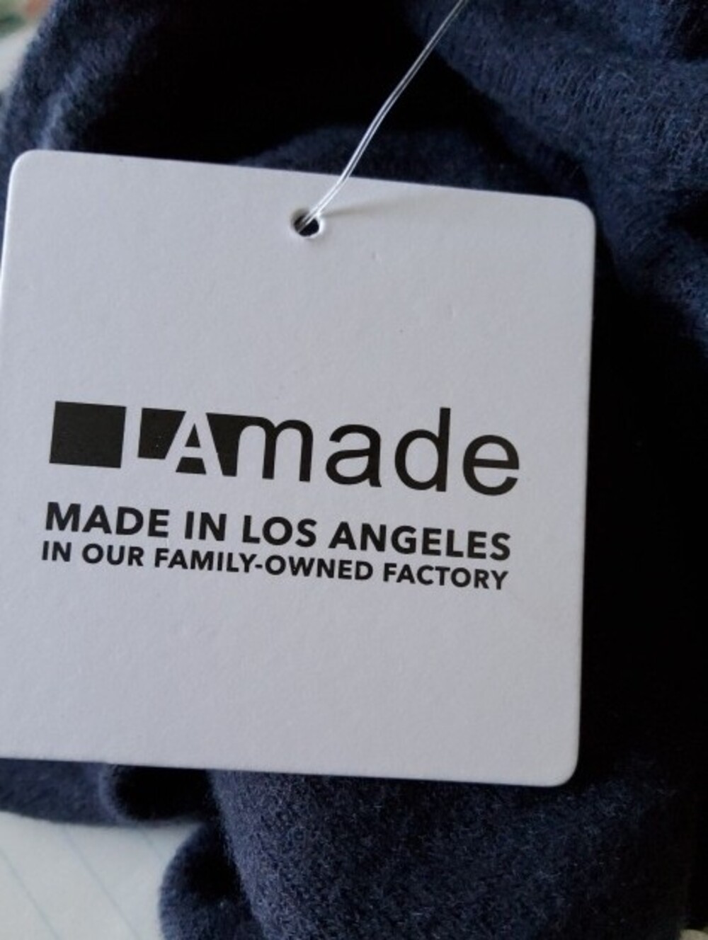 LAmade Navy Crewneck Drawstring Hem Sweater NWT Medium - Picture 14 of 14